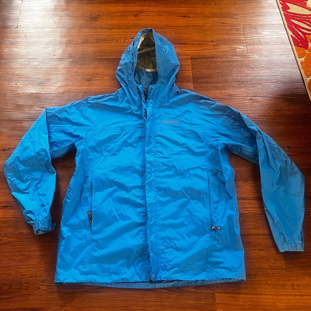 Marmot Men's Vibrant Blue Raincoat size L - Picture 3 of 17